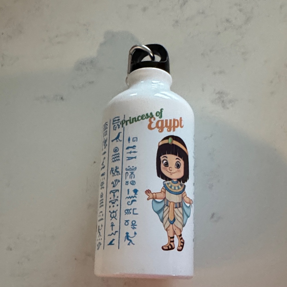 Princess of Egypt Kids Water Bottle - White